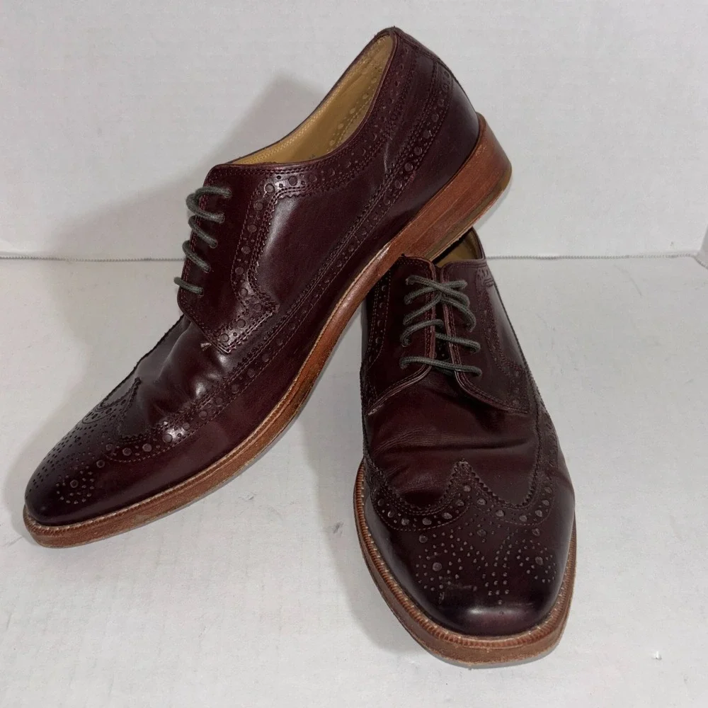 Cole Haan Z16103* Men's Lionel Longwing Brown Oxford‎ Dress Shoe Size 8.5 M